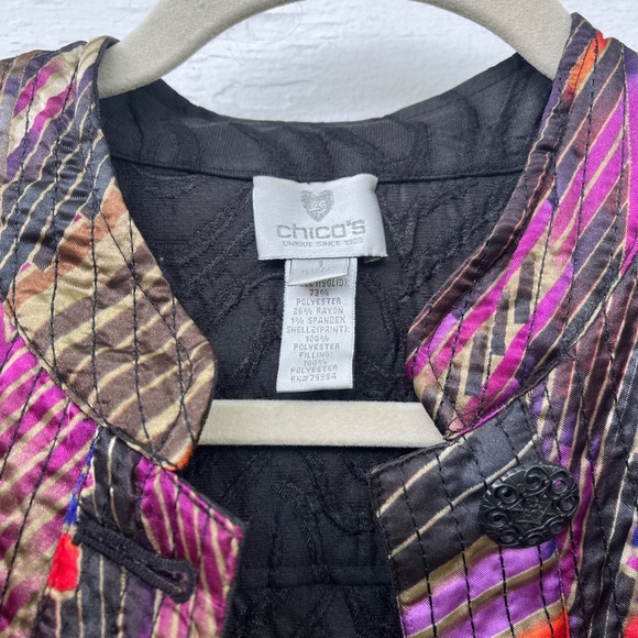 Chicos Colorful Jacket Size 1 (Medium/8) - Picture 5 of 7